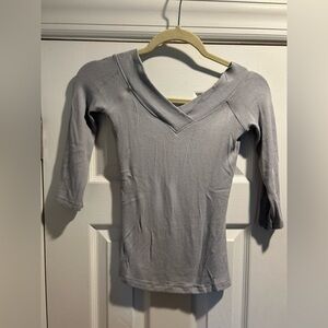 We The Free Light Blue cold shoulder Top